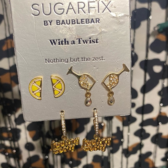 SUGARFIX BY BAUBLEBAR WITH A TWIST 3 PAIR OF EARRINGS - Picture 1 of 4